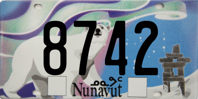 NU license plate 8742