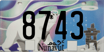 NU license plate 8743