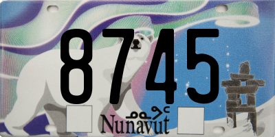 NU license plate 8745