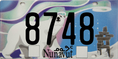 NU license plate 8748