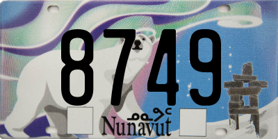 NU license plate 8749