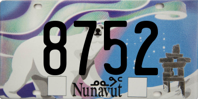 NU license plate 8752