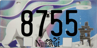 NU license plate 8755