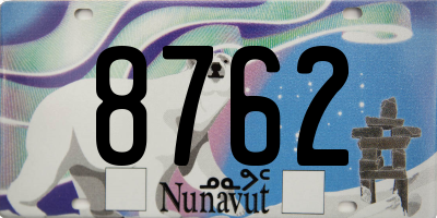 NU license plate 8762