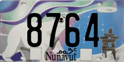 NU license plate 8764