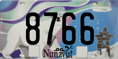 NU license plate 8766