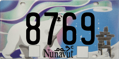 NU license plate 8769