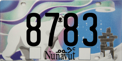 NU license plate 8783