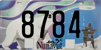 NU license plate 8784