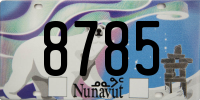 NU license plate 8785