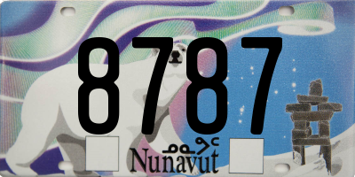 NU license plate 8787