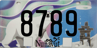 NU license plate 8789