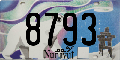 NU license plate 8793