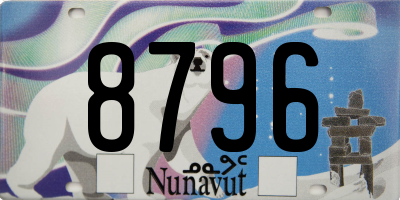 NU license plate 8796