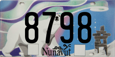 NU license plate 8798