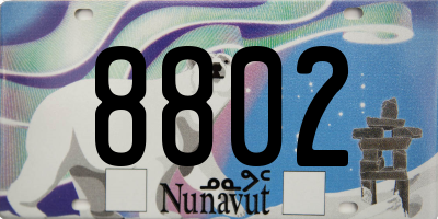 NU license plate 8802