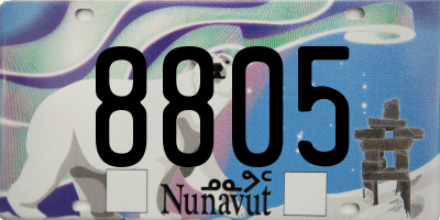 NU license plate 8805