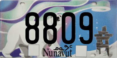 NU license plate 8809