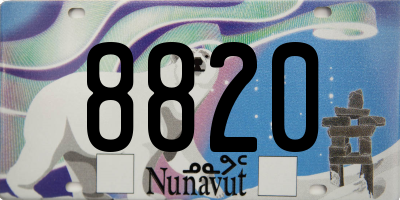 NU license plate 8820