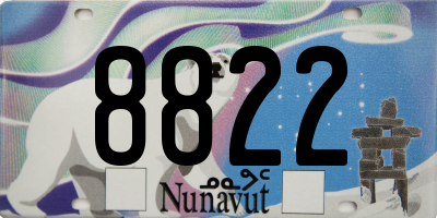 NU license plate 8822