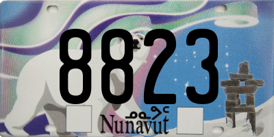 NU license plate 8823