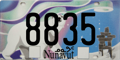 NU license plate 8835