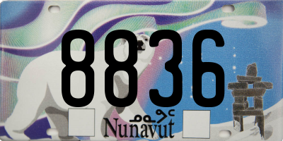 NU license plate 8836