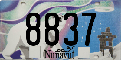 NU license plate 8837