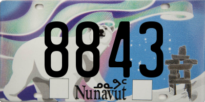 NU license plate 8843