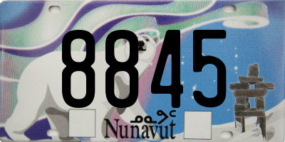 NU license plate 8845