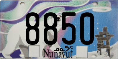 NU license plate 8850