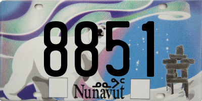 NU license plate 8851