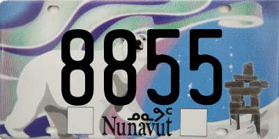 NU license plate 8855