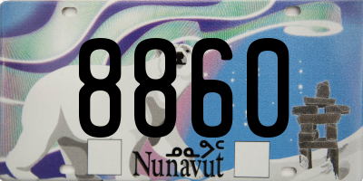 NU license plate 8860