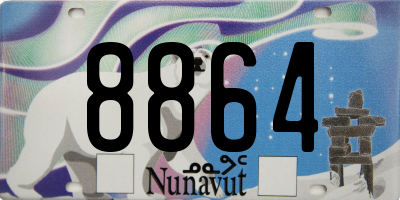 NU license plate 8864