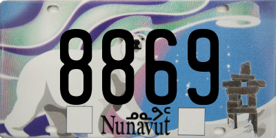 NU license plate 8869