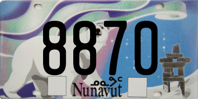 NU license plate 8870