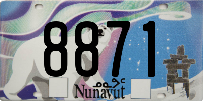 NU license plate 8871