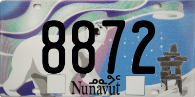 NU license plate 8872