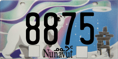 NU license plate 8875