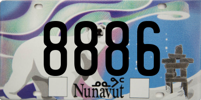 NU license plate 8886