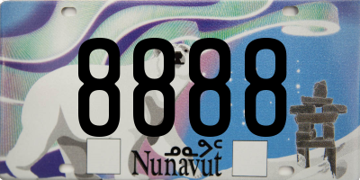 NU license plate 8888