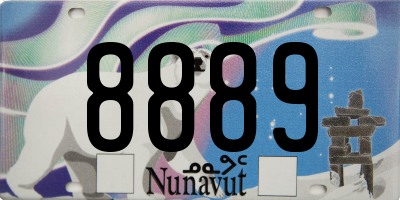 NU license plate 8889