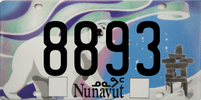 NU license plate 8893