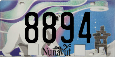 NU license plate 8894