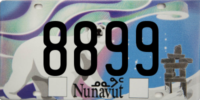 NU license plate 8899