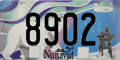 NU license plate 8902