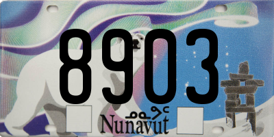 NU license plate 8903