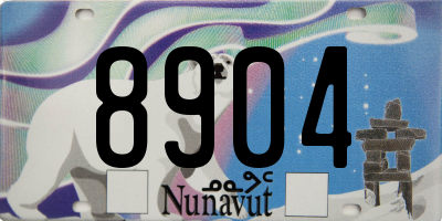 NU license plate 8904