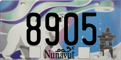 NU license plate 8905